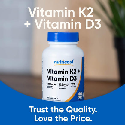 Nutricost Vitamin D3 + K2 (5000 IU D3 / – GMP Compliant, FDA Registered Facility: Manufactured under strict – Image 5