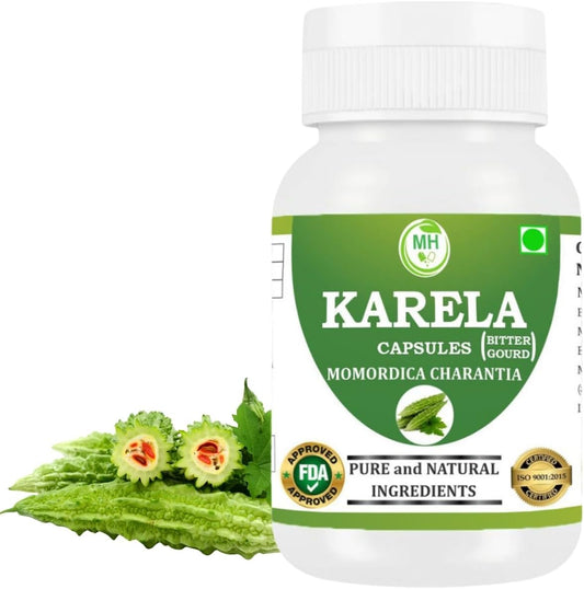 Morsan Health care Karela Capsules – 500 mg | Pack of 60 Veg Capsules | Pure Momordica charantia Extract | Ayurvedic Herbal Supplement | Plant-Based & Gluten-free