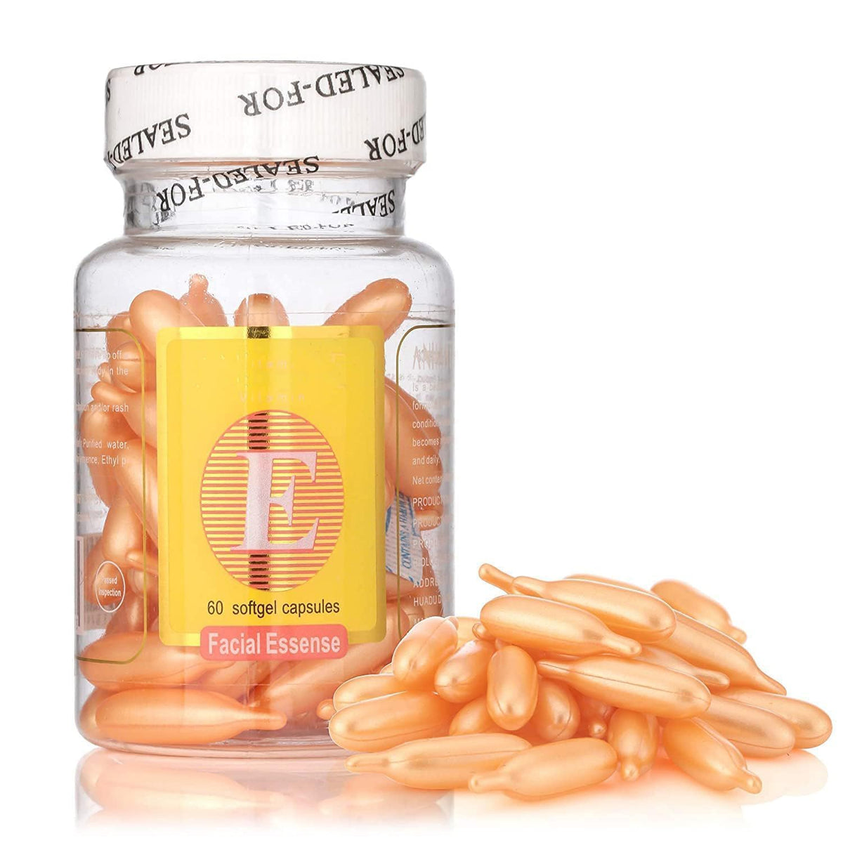 Face Care Oil 60 Soft Gel Capsules - Vitamin E with Aloe Vera & Witch Hazel - görsel 1