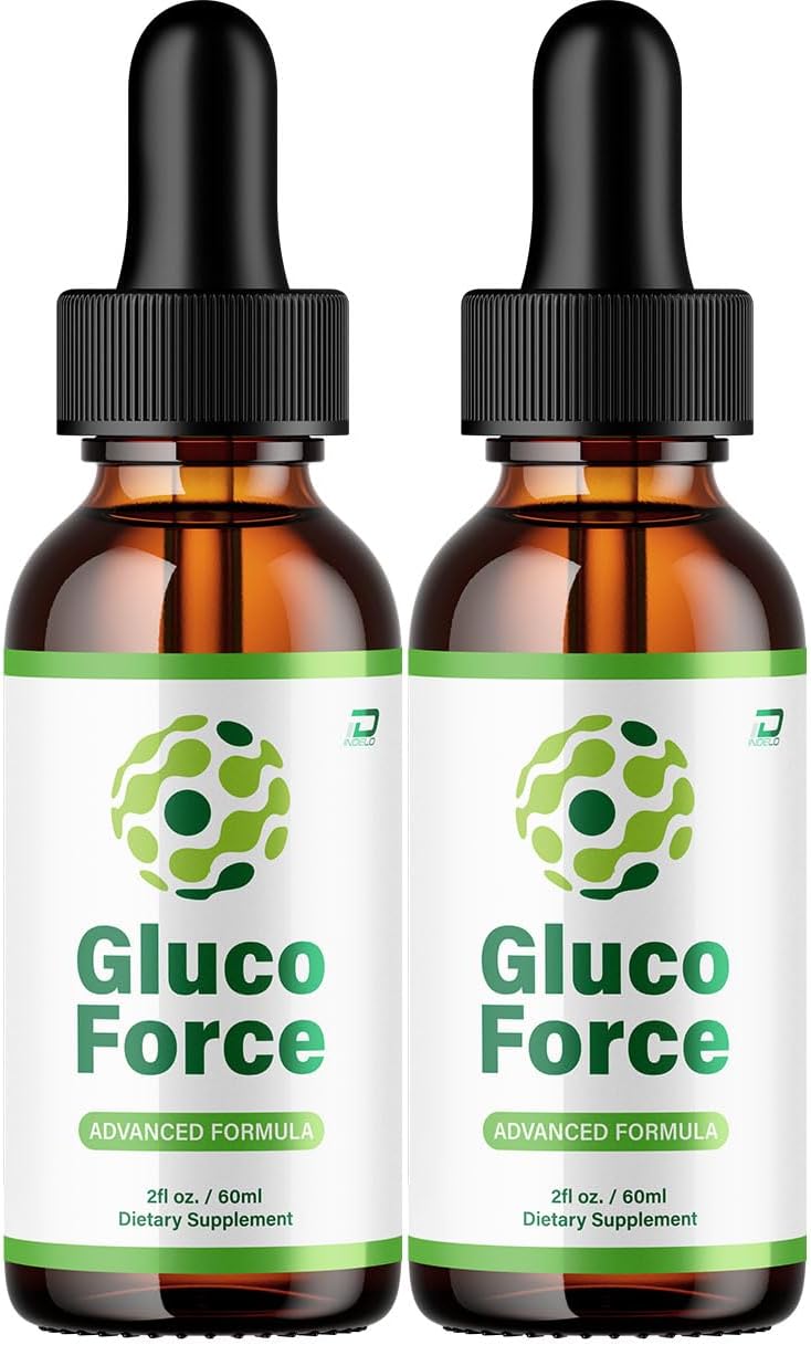Gluco Force Healthy Formula – Natural Blood Sugar Support Liquid Drops (2 Pack – 2 Month Supply) - görsel 1