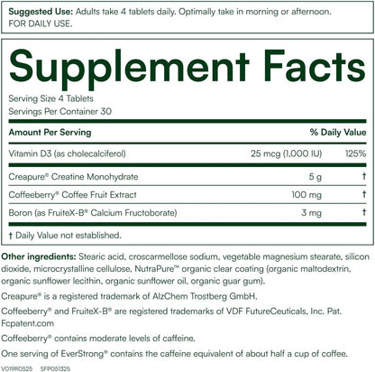 EverStrong Creatine Monohydrate Blend – Joint, Muscle & Energy Support (120 Tablets)