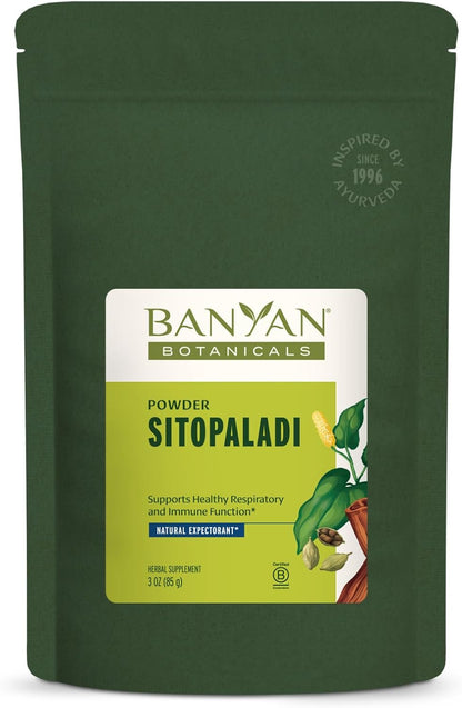 Banyan Botanicals Sitopaladi Powder – Organic Ayurvedic Supplement for Lung Health – 85 g – Sustainably Sourced Non-GMO Vegan
