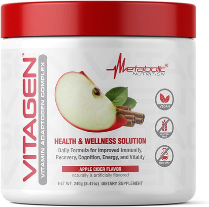 Metabolic Nutrition Vitagen, Vitamin Adaptogen Complex, 240 g, Health and Wellness Solution (Sweet Pink Grapefruit)