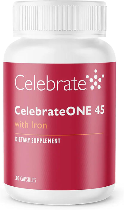 CelebrateONE 45 Bariatric Multivitamin with Iron, 30 Capsules