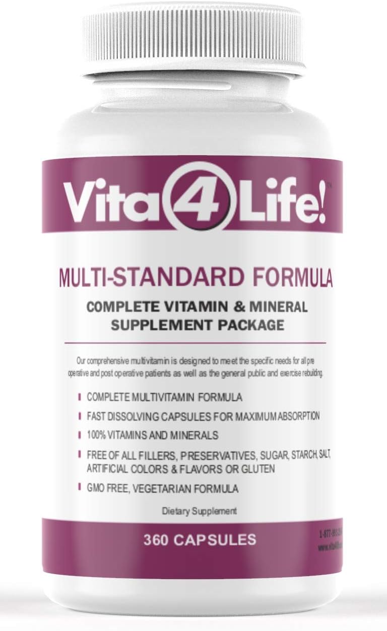 Vita4Life!® Multi-Standard Formula • Complete Vitamin & Mineral Complex • 360 Capsules • Fast-Dissolve Veggie Caps • No Fillers, GMO, Gluten, Dairy • 50+ Nutrients (A-Zinc) - görsel 1