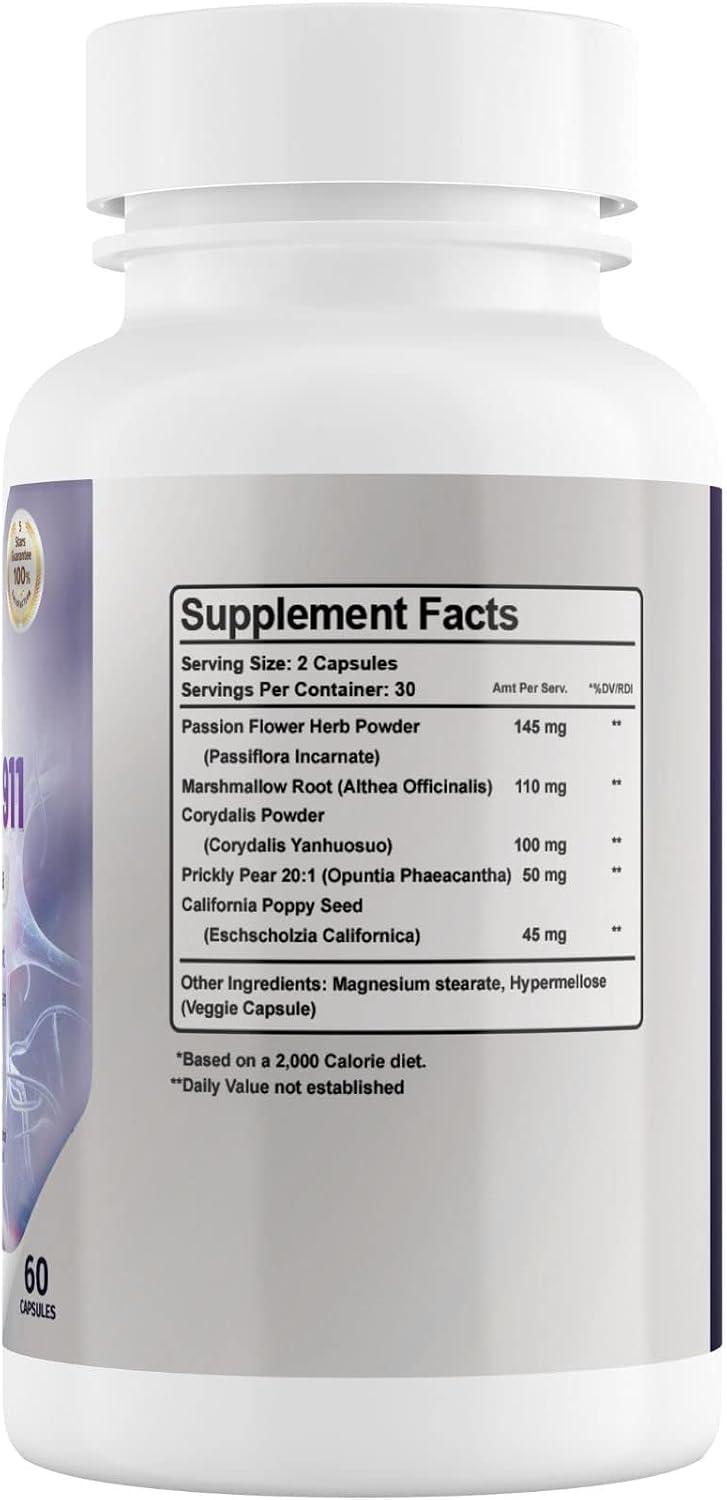 Nerve Control 911 – Advanced Botanical Nerve Support Supplement, 3 Pack - görsel 2