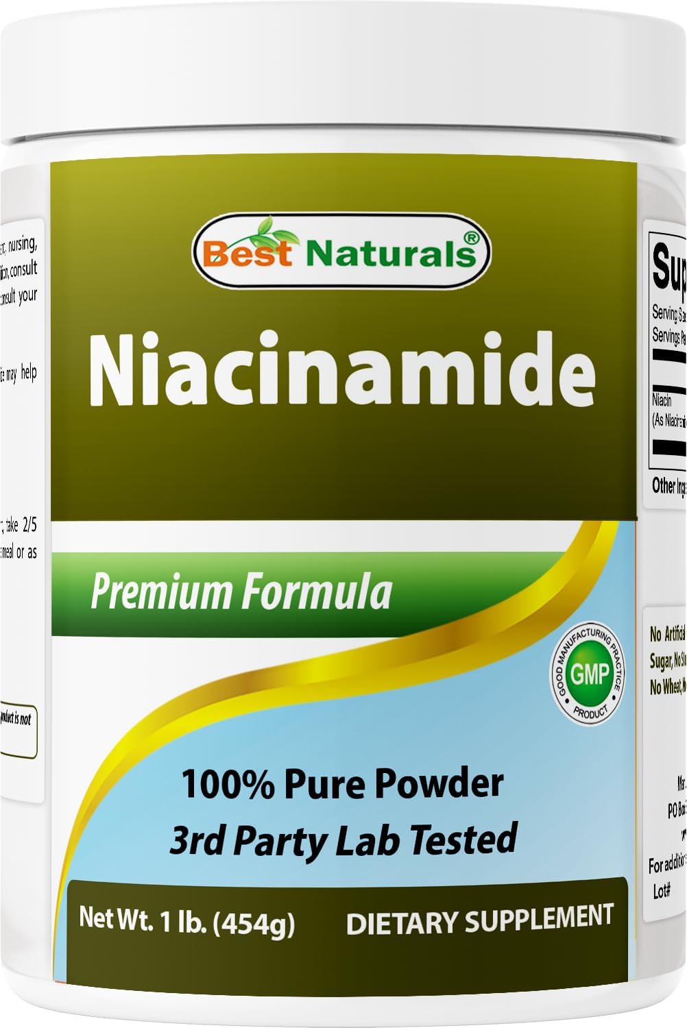 Best Naturals Niacinamide (Vitamin B3) Pure Powder, 454 g - görsel 1