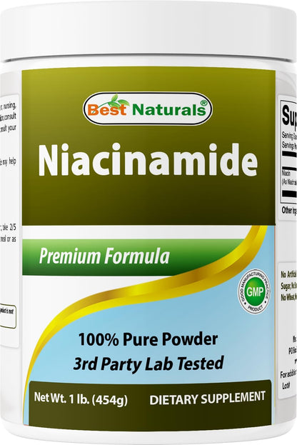 Best Naturals Niacinamide (Vitamin B3) Pure Powder, 454 g