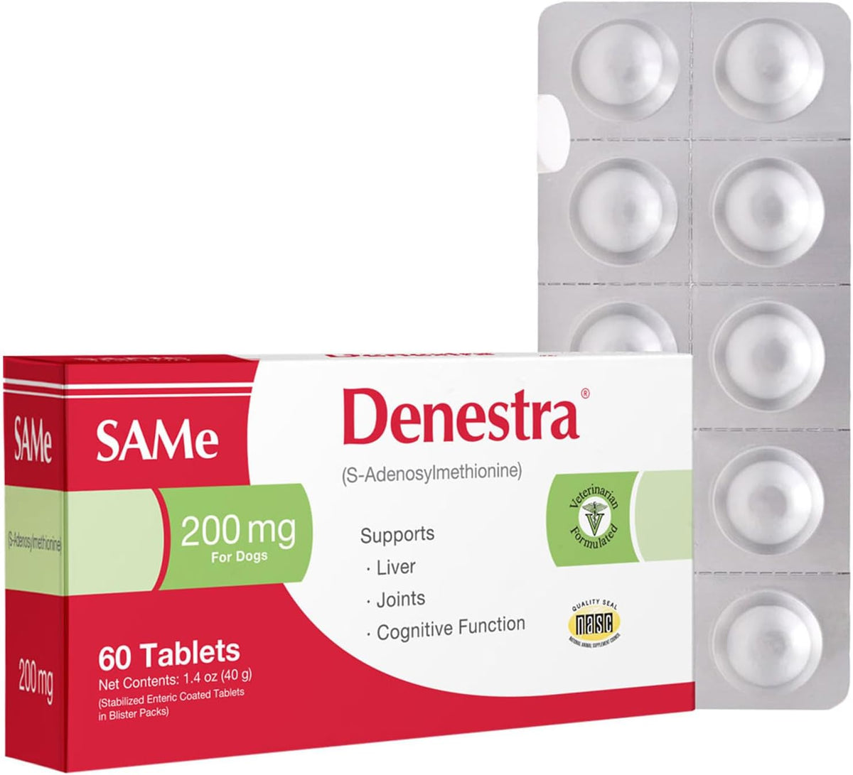 Denestra Same for Dogs – S-Adenosyl-L-Methionine (Same) – Liver, Joint & Cognitive Support for Dogs – Promotes Brain Function & Mobility – Vet-Approved Formula – 200 mg – 60 Tablets - görsel 6