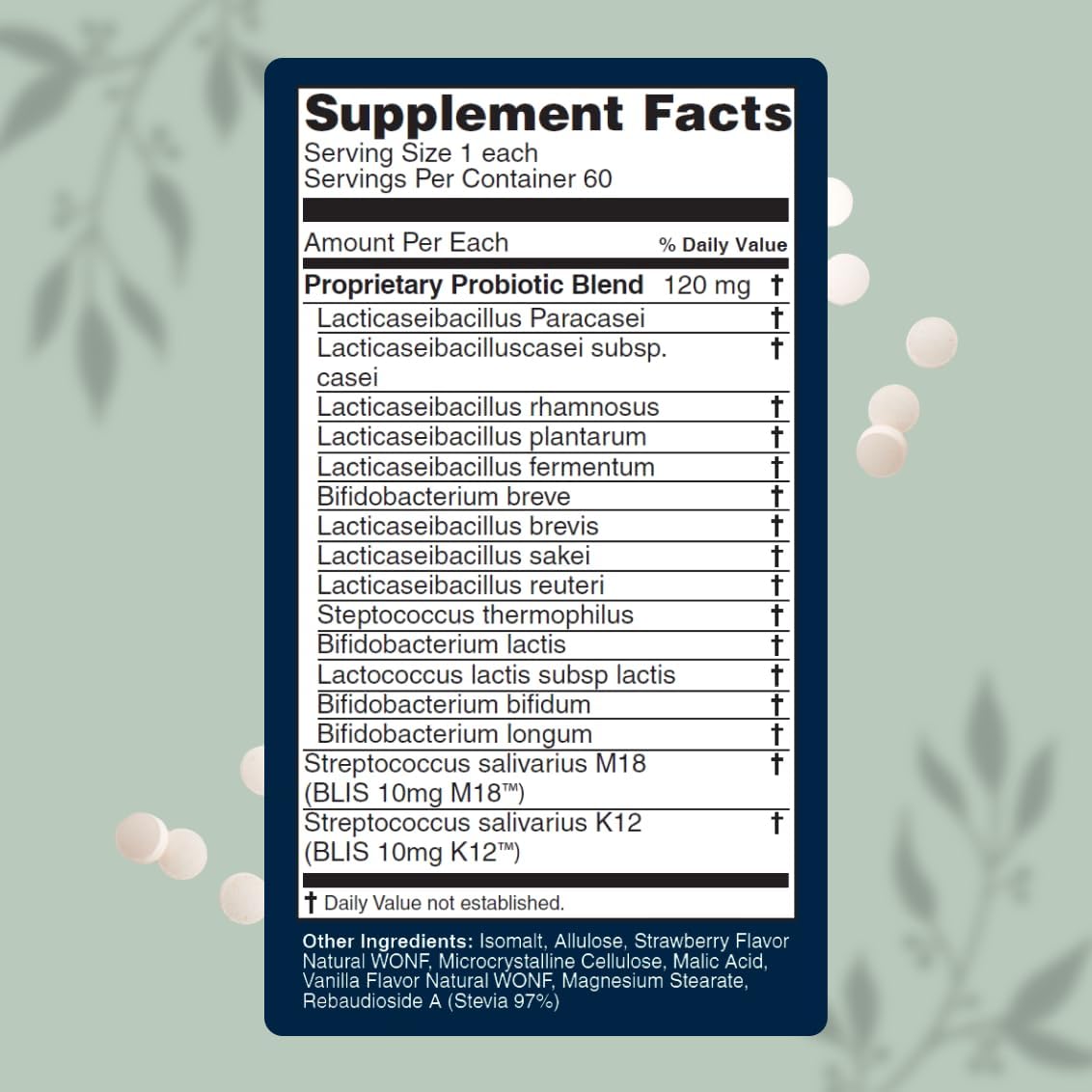 Oral Probiotics for Mouth and Gum Support | Fresh Breath and Oral Microbiome Balance | Sugar-Free, Dairy-Free, Non-GM | For Adults and Children - görsel 6