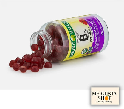 B12 500 mcg Spring Valley Raspberry Flavour Gummy Vitamins, 200 Count