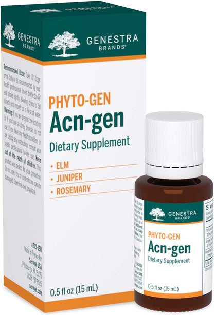 Genestra Brands Acn-gen | Elm, Juniper, and Rosemary Herbal Supplement, 15 ml