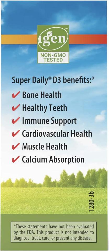 Carlson Super Daily D3 Vitamin D Drops, 2,000 IU, 365 Drops (1-Year Supply)