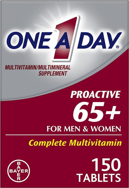 One A Day Proactive 65+ Multivitamin for Men and Women, 150 Tablets (Pack of Two)