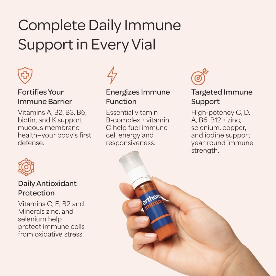Orthomol Immun - Immune Support Vials with 25+ Nutrients, 7-Day Supply - görsel 4