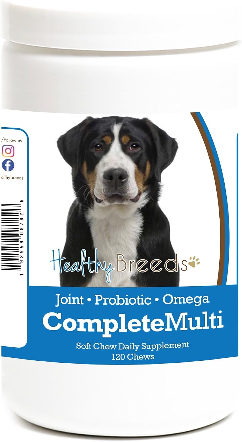 Healthy Breeds Greater Swiss Mountain Dog All in One Multivitamin Soft Chew 120 Count - görsel 1