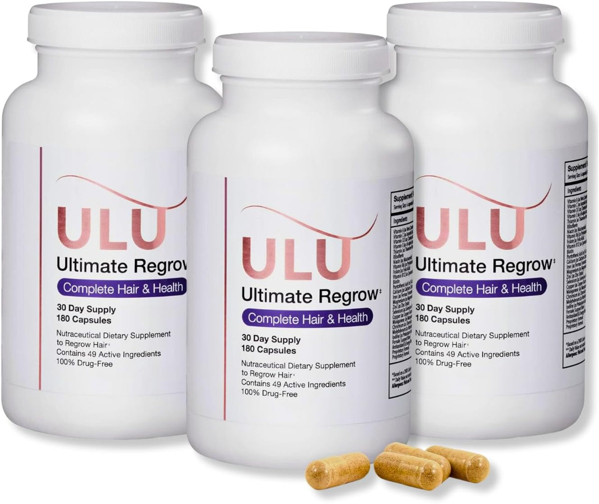 ULULIFE Ultimate Regrow Multivitamin – Supports Hair, Skin & Nails (180 Capsules) - görsel 10