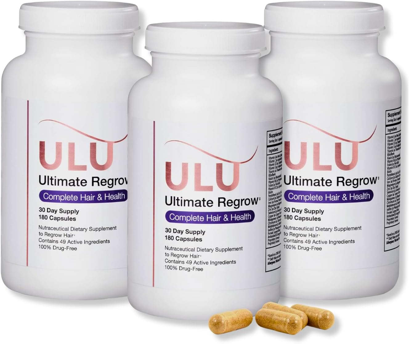 ULULIFE Ultimate Regrow Multivitamin – Supports Hair, Skin & Nails (180 Capsules) - görsel 10