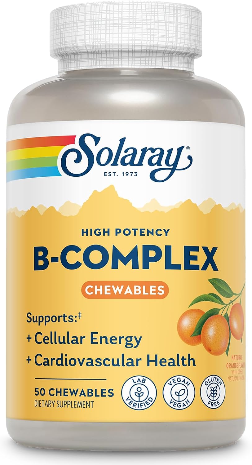 SOLARAY Vitamin B Complex Orange Chewable Tablets - görsel 1