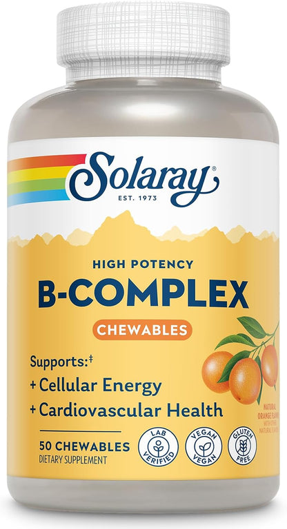 SOLARAY Vitamin B Complex Orange Chewable Tablets