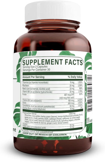 Natural Nutra Vitamin B Complex, 60 Vegetarian Capsules