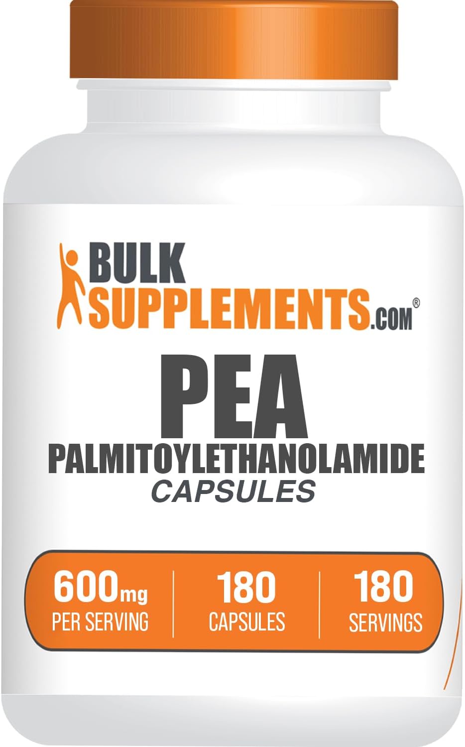 Palmitoylethanolamide (PEA) 600mg Capsules - Gluten-free, 180 Capsules - görsel 1