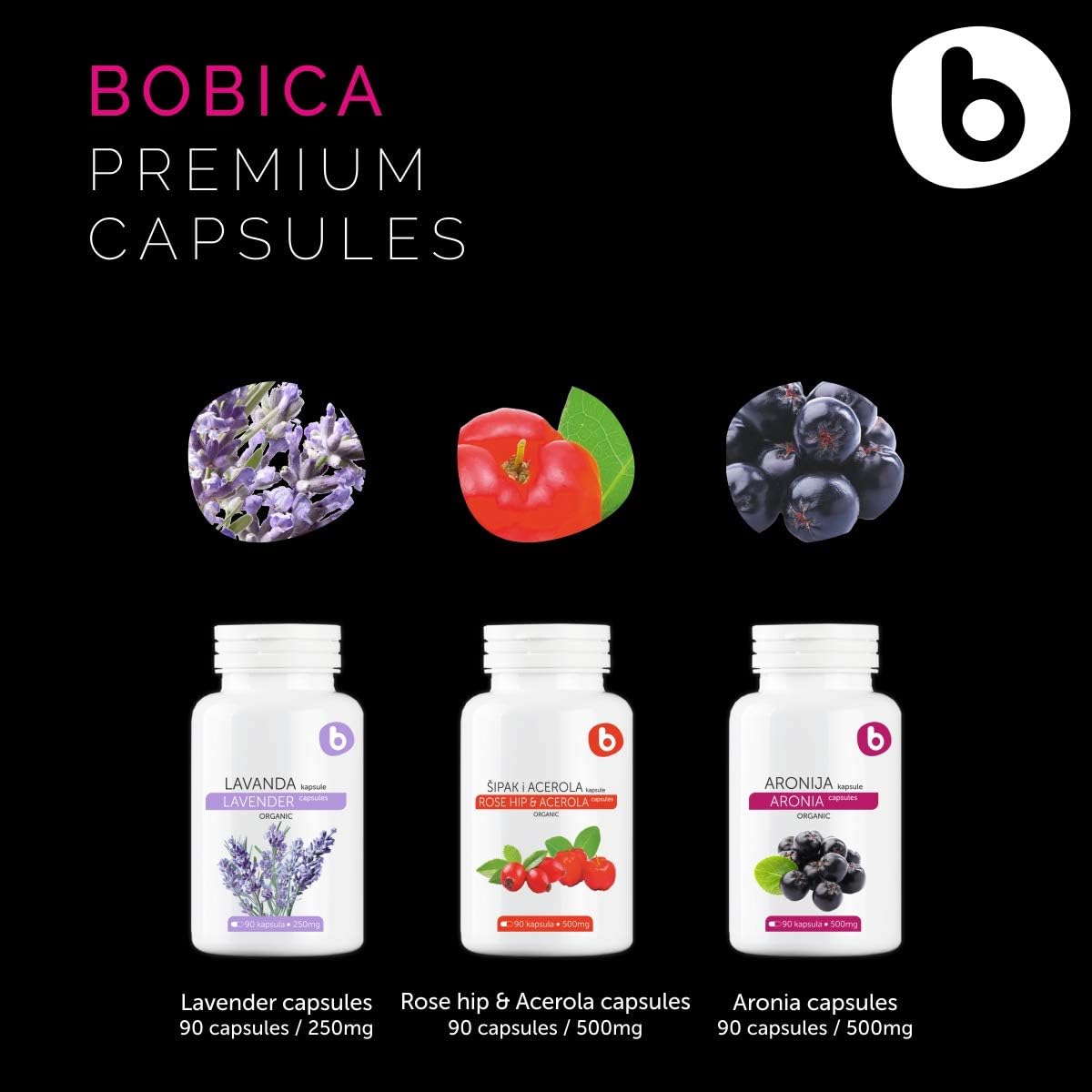 Organic Aronia Berry Capsules – Black Chokeberry Supplement – 500mg, 90 Vegan Capsules - görsel 9