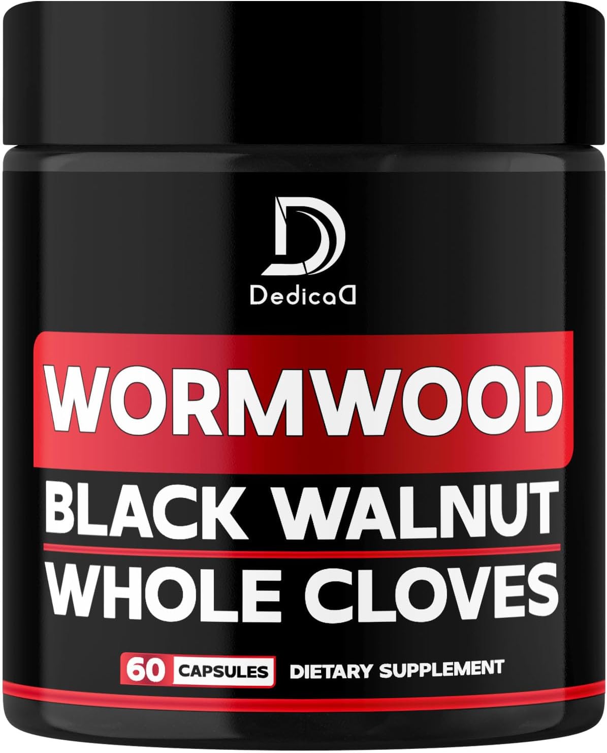 DEDICAD 1500mg Wormwood Capsules with Black Walnut & Cloves – Artemisia Annua Herbal Supplement - görsel 1