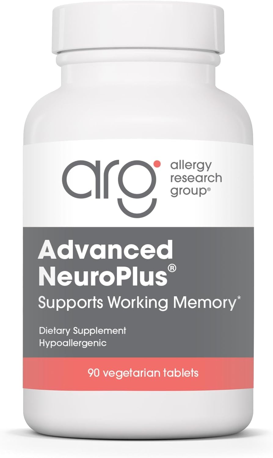 Allergy Research Group Advanced NeuroPlus - Nootropic Formula with Spearmint Extract, Lion's Mane & Citicoline - Supports Working Memory, Focus & Cognitive Function - 90 Tablets - görsel 1