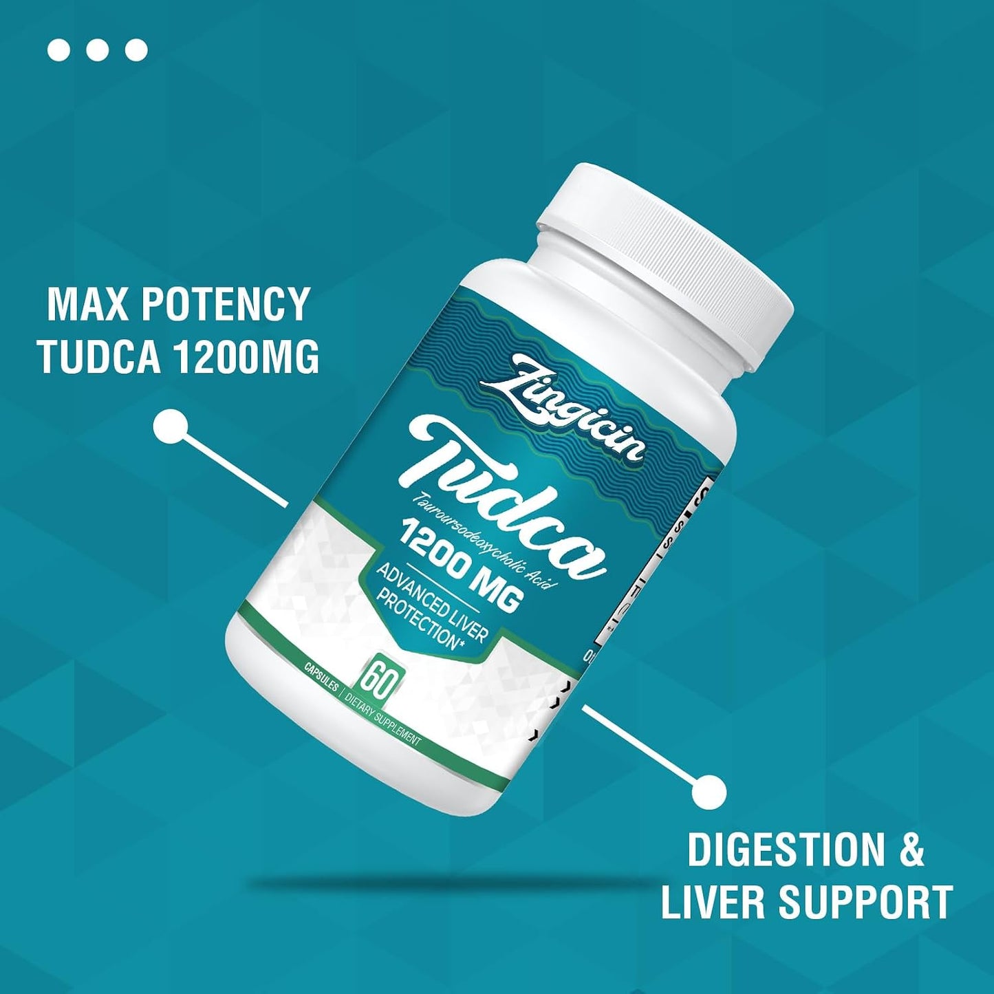 Zingicin TUDCA Supplement 1200mg - 60 Veggie Capsules - görsel 5