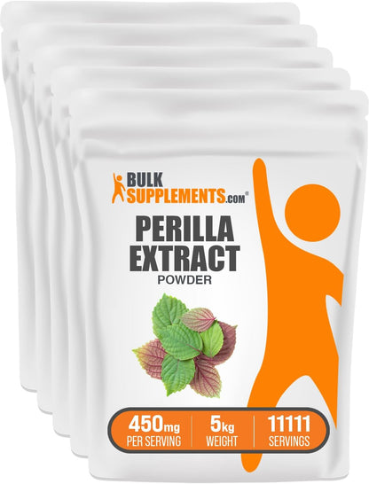 Perilla Extract Powder - Perilla Frutescens Supplement - Vegan & Gluten-Free, 450mg per Serving, 1kg (2.2 lb)
