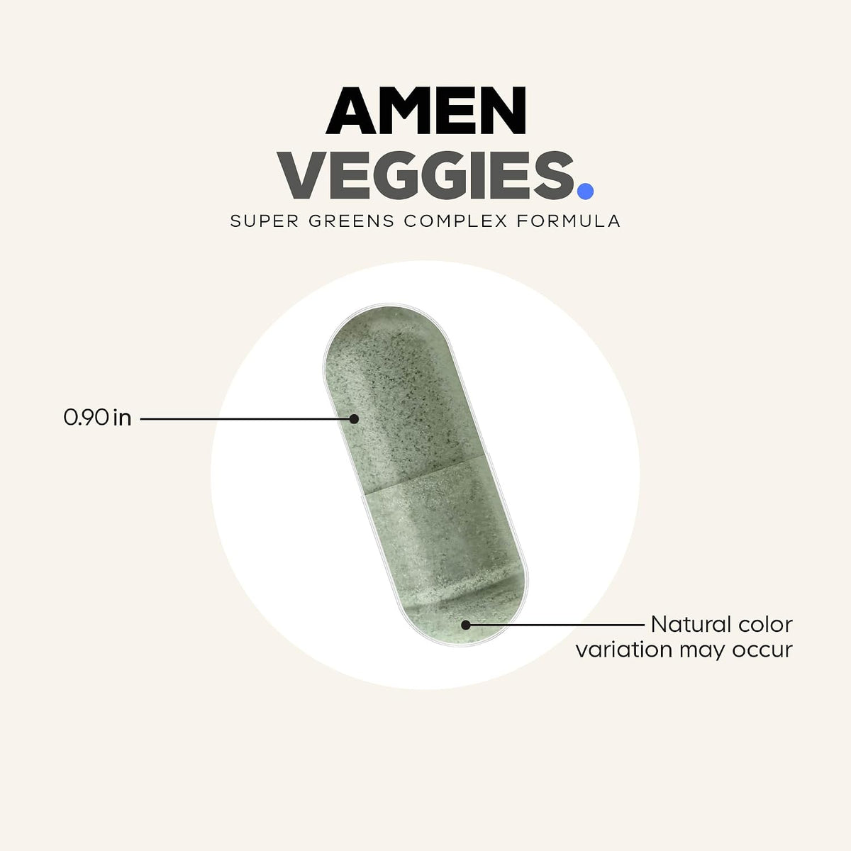 Amen Veggies, Daily Vegetable Supplement, Raw Greens, 90 Capsules - görsel 8