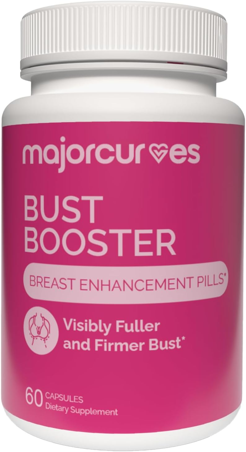 Bust Booster Breast Enhancement Pills – Natural Supplement for Breast Fullness, Firmness, Curvy Silhouette, and Cleavage Volume – Made in the USA - görsel 1