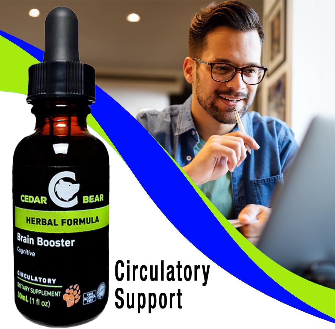 Cedar Bear Brain Booster Liquid Herbal Supplement – Memory and Vitality Support, 30 ml - görsel 3