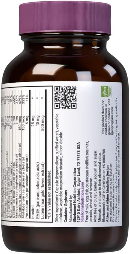 Bluebonnet Nutrition Multi ONE (Iron-Free), Once-Daily Food Supplement, Kosher Certified, Gluten-Free, Dairy-Free, Suitable for Vegetarians, 30 Vegetable Capsules