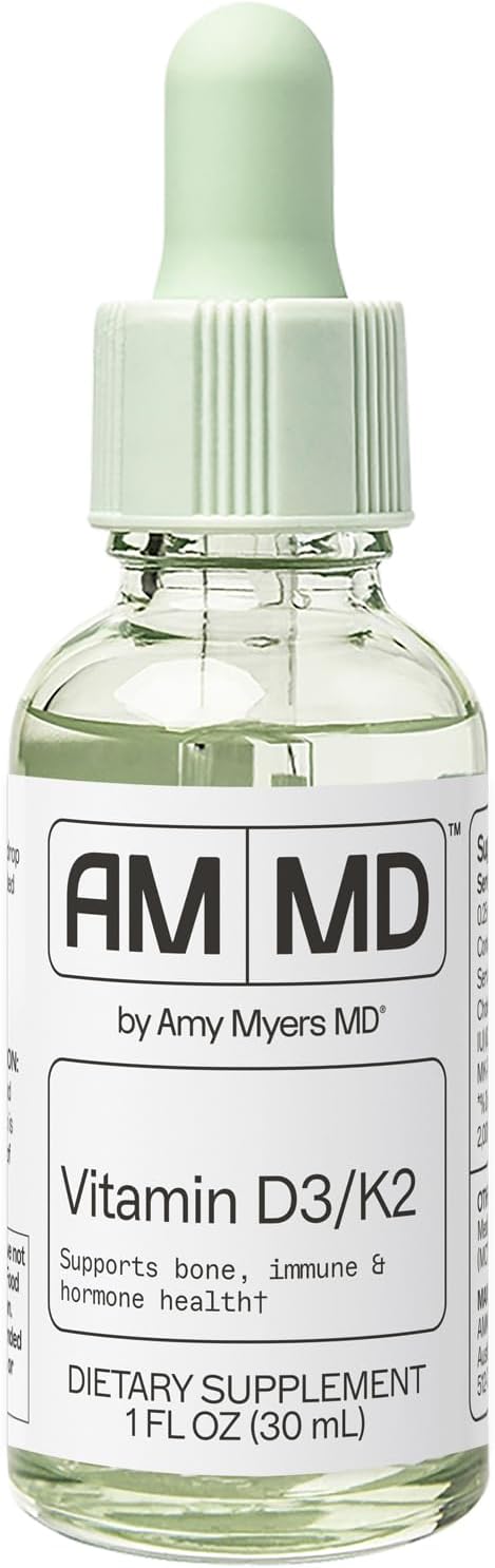 Amy Myers MD Vitamin D3/K2 Liquid – Supports Bone Health, Immune Function and Hormone Balance - görsel 1