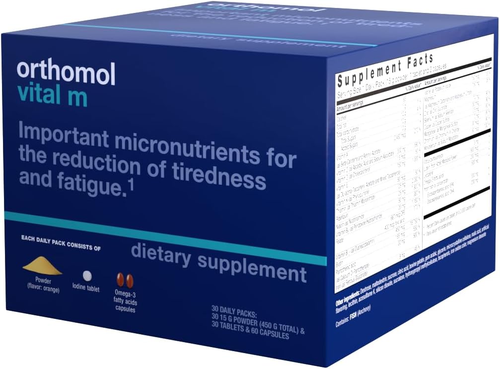 Orthomol Vital M Powder and Tablet Pack for Men, 30-Day Food Supplement - görsel 2