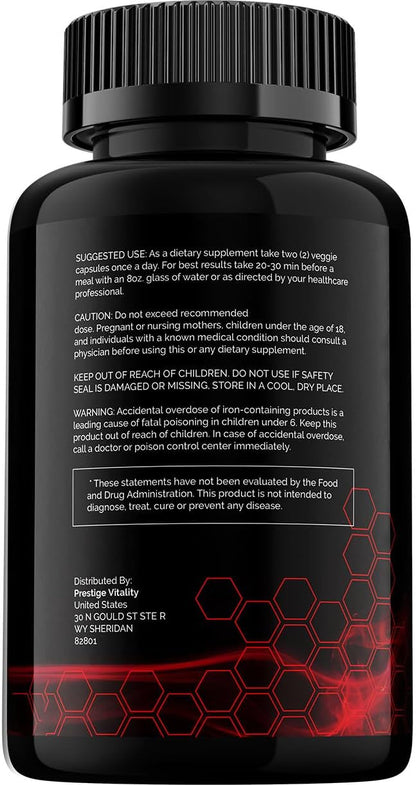 Alpha Stallion Capsules Official Formula – Maximum Strength All-Natural (2 Pack, 120 Capsules)