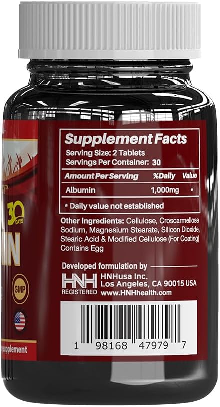 Dr.K&C Mega Albumin Protein Supplement 1000mg, 2 Bottles (60 Tablets Each), Daily Vitality & Wellness Support - görsel 2