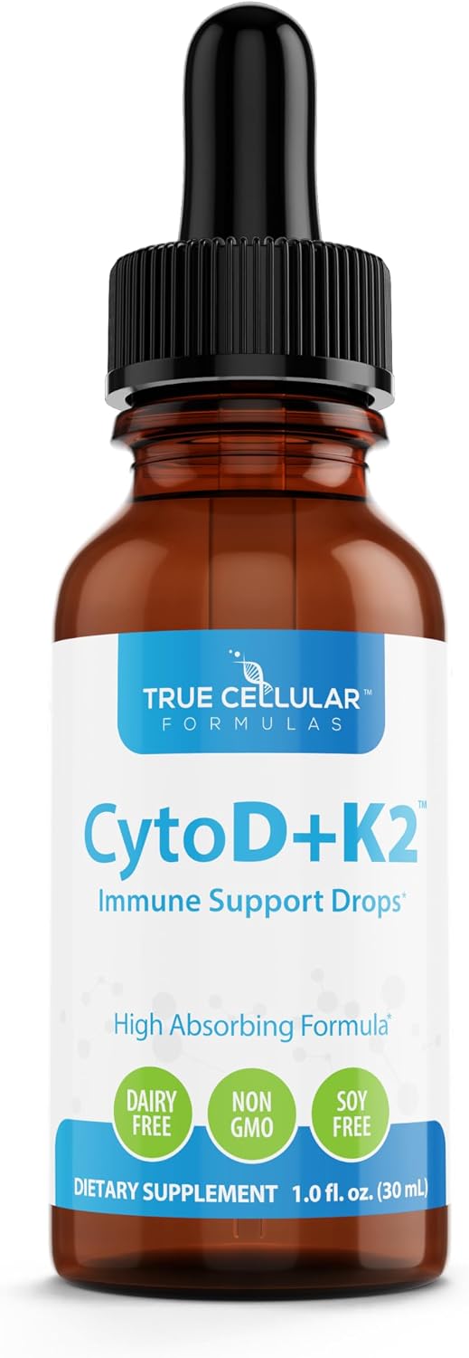 True Cellular Formulae Vitamin D3 2200 IU + K2 MK-7 Liquid Drops - görsel 1