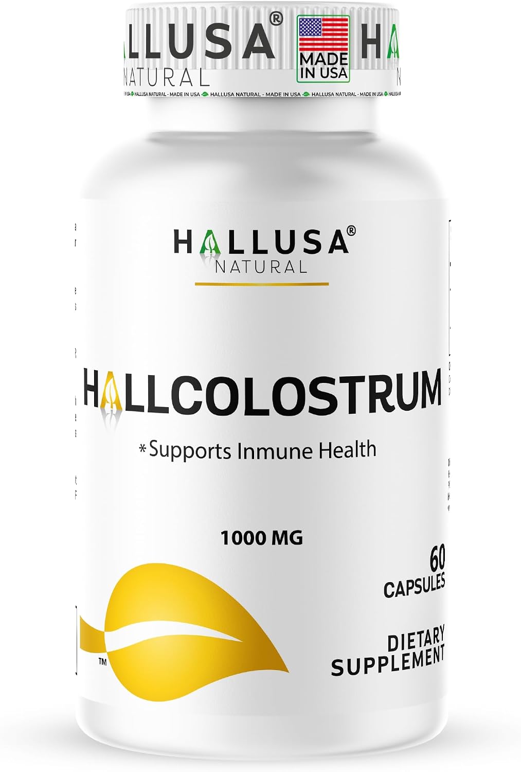 Hallusa Natural Colostrum Capsules – 1,000mg, 60 Capsules - görsel 1