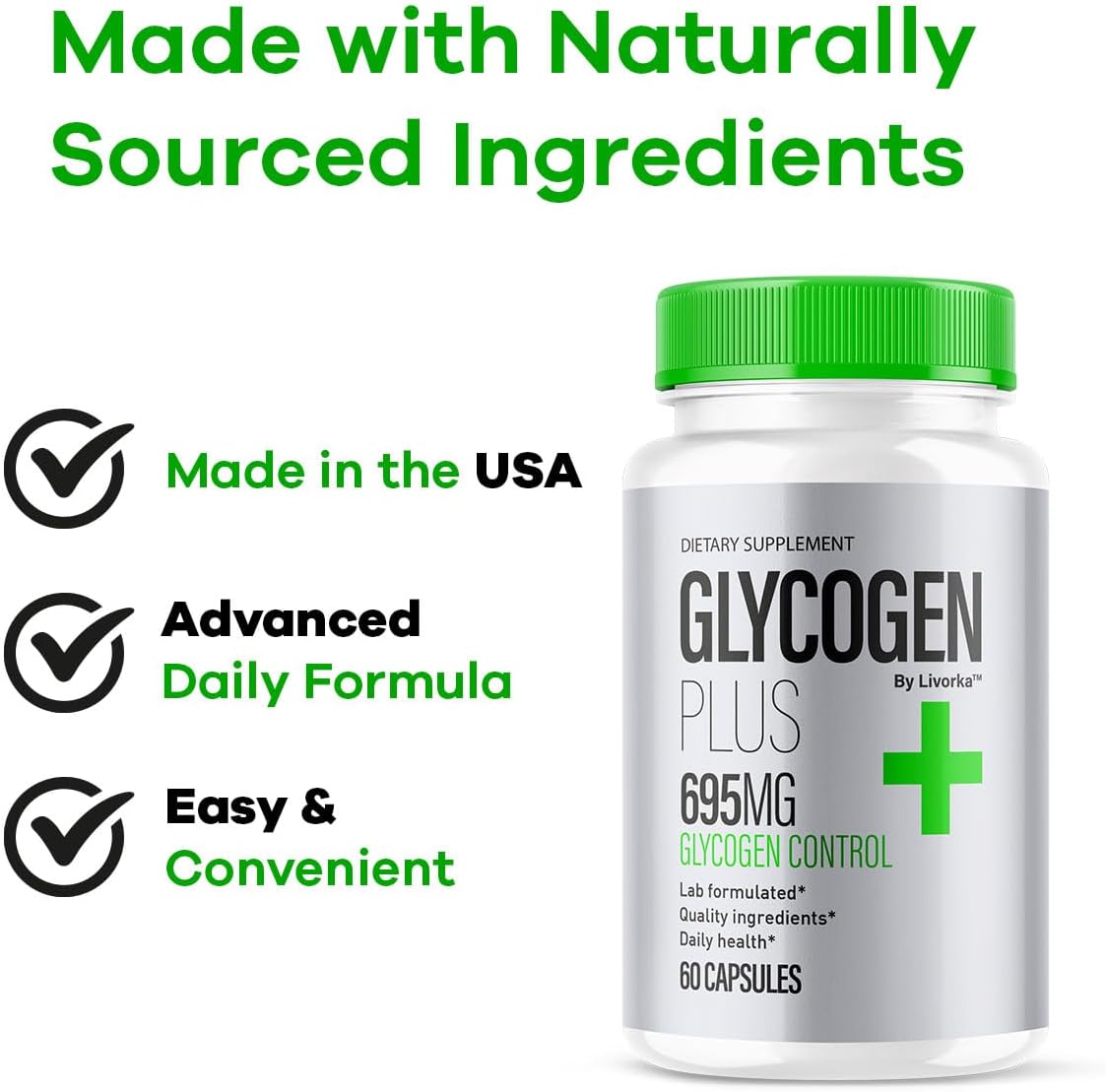 Glycogen Plus Capsules - Advanced Glycogen Support Food Supplement, High Strength All-Natural Formula, 60 Capsules - görsel 5