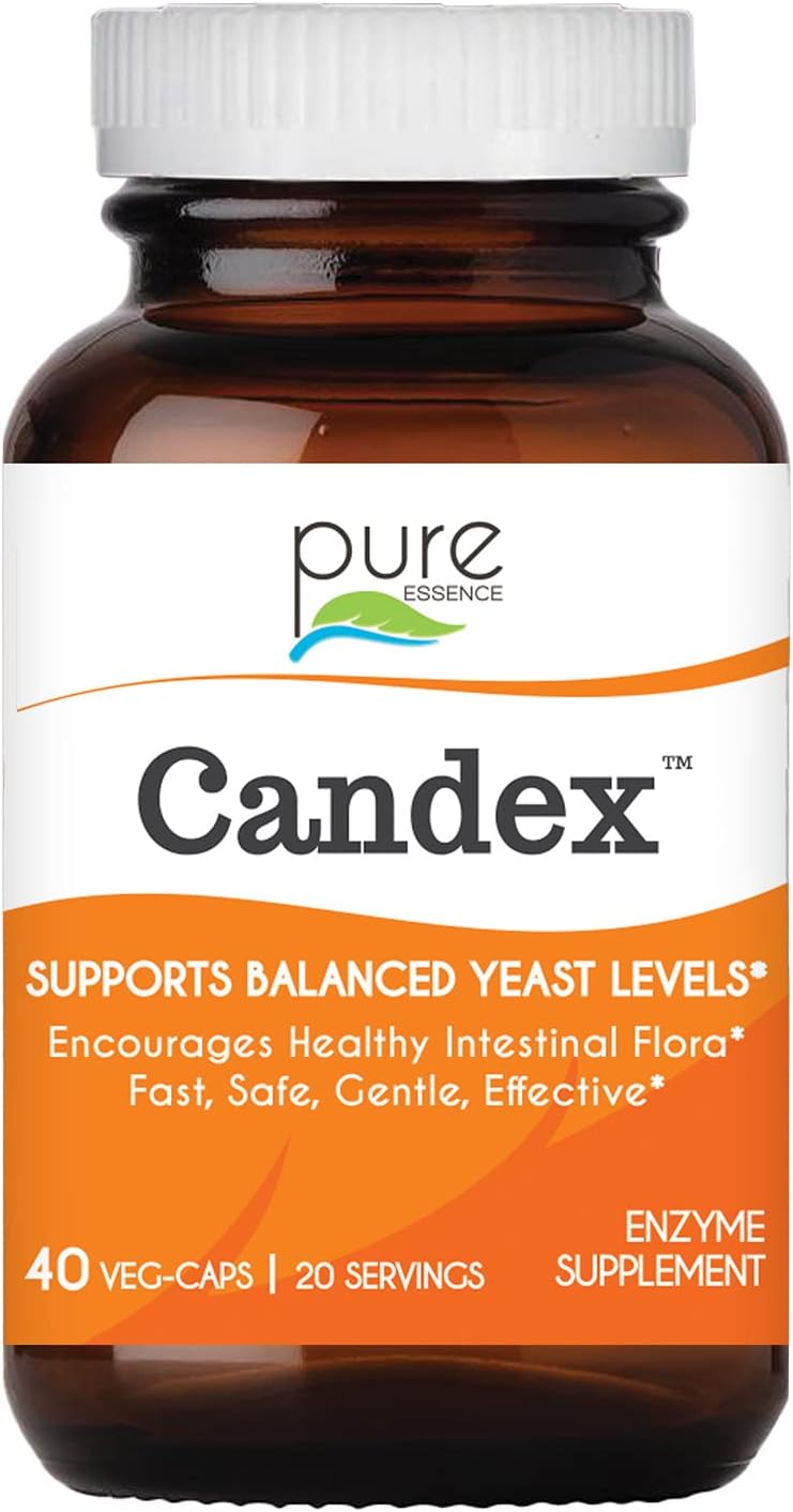Pure Essence Candex Supplement – Digestive Enzyme Support for Gut Health – 40 Capsules - görsel 1