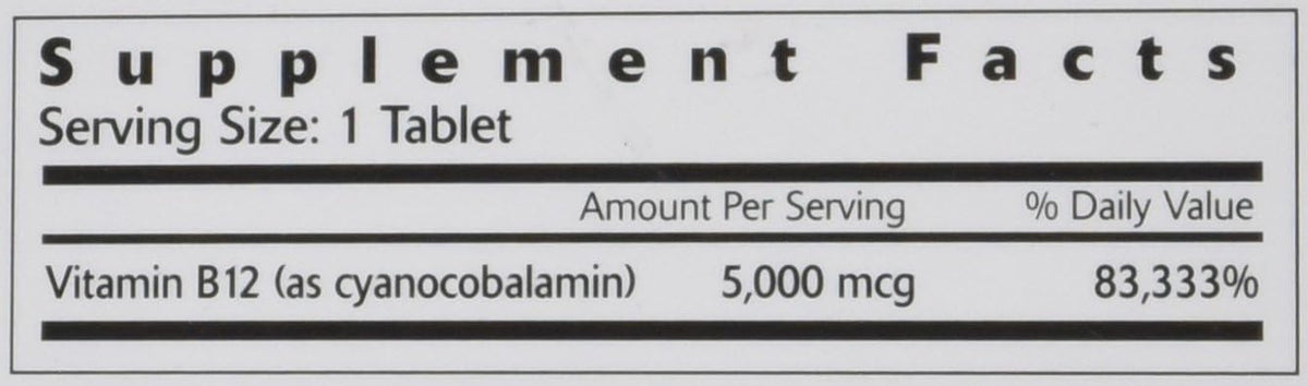 Hi-Ener-G Super B-12 5000 mcg - Orange – Energy metabolism support: B12 helps convert food into cellular energy, – Image 1
