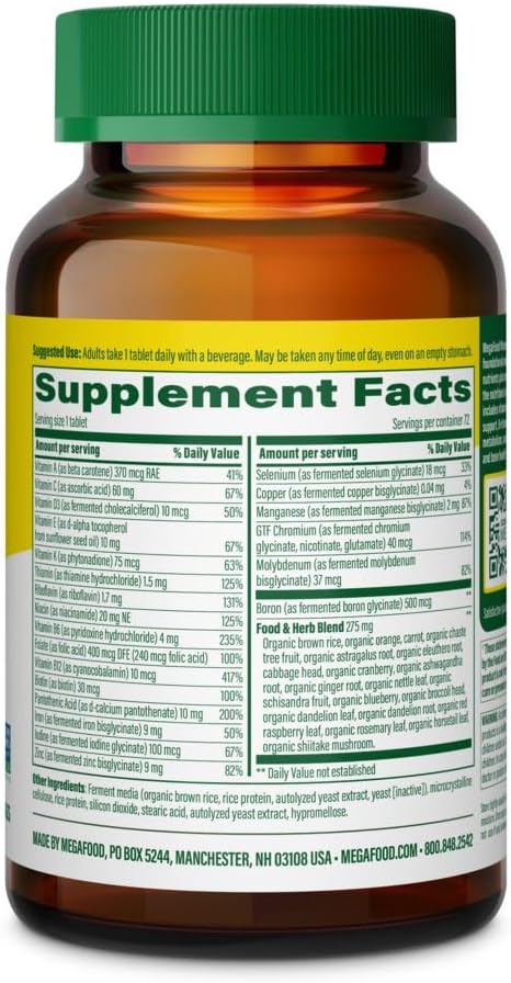 MegaFood Women's One Daily, 72 Tablets - görsel 2
