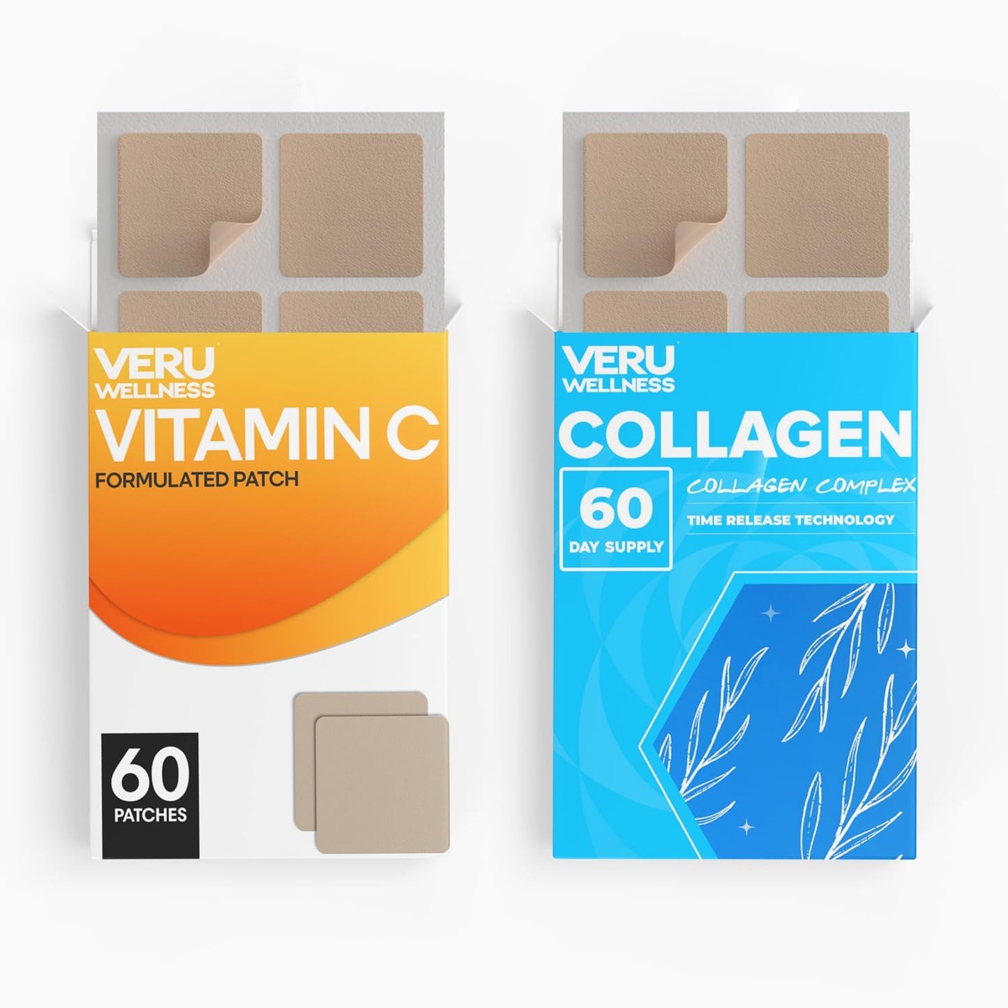 Veru Wellness Anti Ageing Duo Lifestyle Patches Collagen C - Self Adhesive Time Release Topical Patch, 8–10 Hours (60 Day Supply) - görsel 4