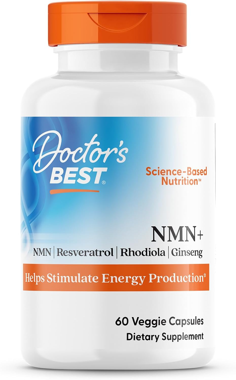 Doctor's Best NMN+ Complex Supplement - Supports NAD+ Production & Cellular Energy with Resveratrol, Rhodiola & Ginseng - 60 Veg Capsules - görsel 1