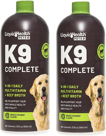 LIQUIDHEALTH K9 Complete 8-in-1 Liquid Multivitamin for Dogs (946 ml)