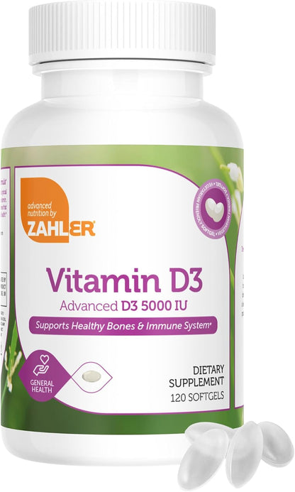 Zahler Advanced Vitamin D3 5000 IU Softgels