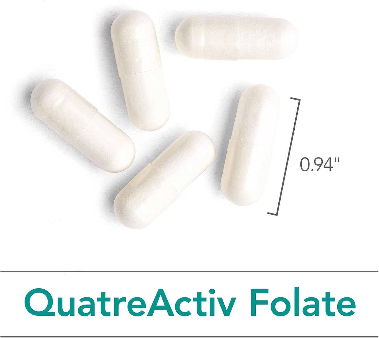 Nutricology QuatreActiv Folate - 833 mcg DFE 5-MTHF (Quatrefolic) - 90 Capsules - görsel 5